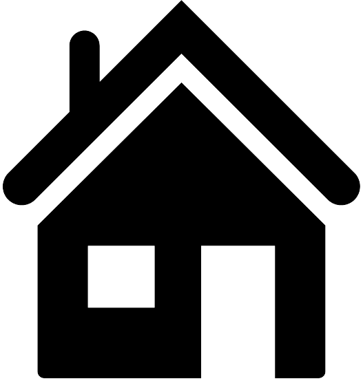 Pictogram van een zwart huis